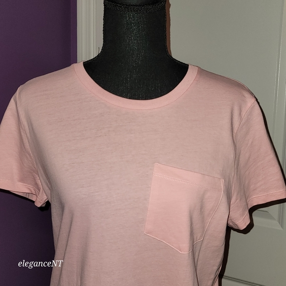 J Crew Short Sleeve Cool Pink T shirt Dress Re-Imagined Sz: Small NWT - Picture 5 of 8